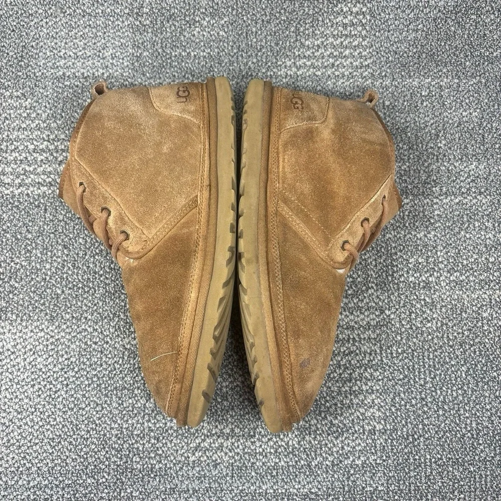 UGG Neumel Mens 12 Chestnut Suede Sheepskin Shearling Lined Chukka Boots 3236